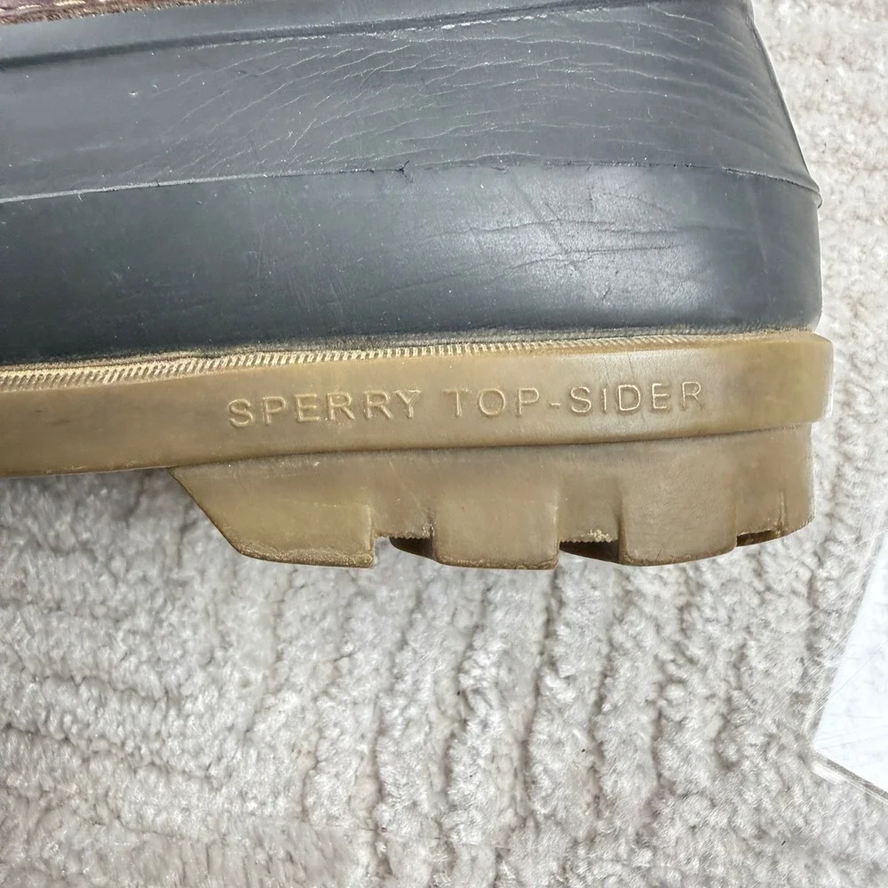 Sperry Duck Shoes Mens 10.5 Waterproof Slip On Rain Loafers Preppy Coastal Gorp